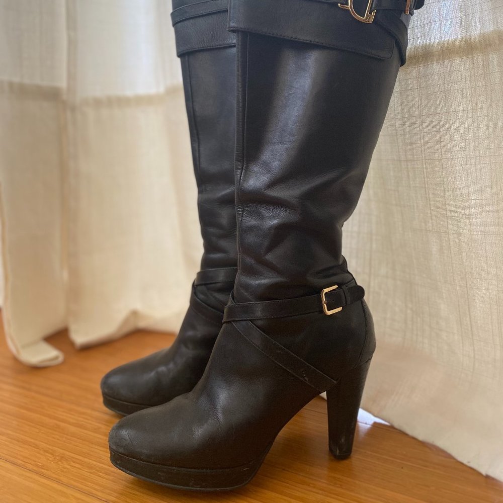 COLE HAAN/NIKE AIR KNEE HIGH LEATHER BOOT